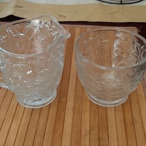 Princess house  sugar and creamer